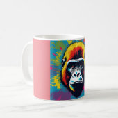 Gorilla Pop Art Cartoon Tekening Koffiemok (Voorkant links)