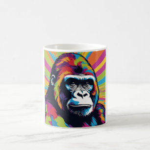 Gorilla Pop Art Cartoon Tekening Koffiemok