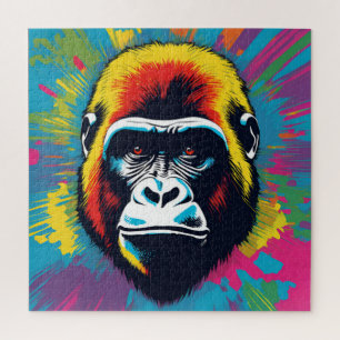 Gorilla Pop Art Cartoon Tekening Legpuzzel