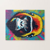 Gorilla Pop Art Cartoon Tekening Legpuzzel (Horizontaal)