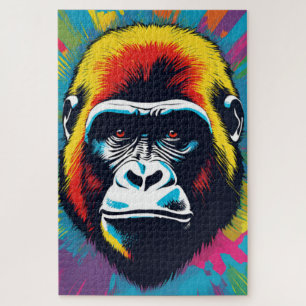 Gorilla Pop Art Cartoon Tekening Legpuzzel
