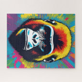 Gorilla Pop Art Cartoon Tekening Legpuzzel (Horizontaal)