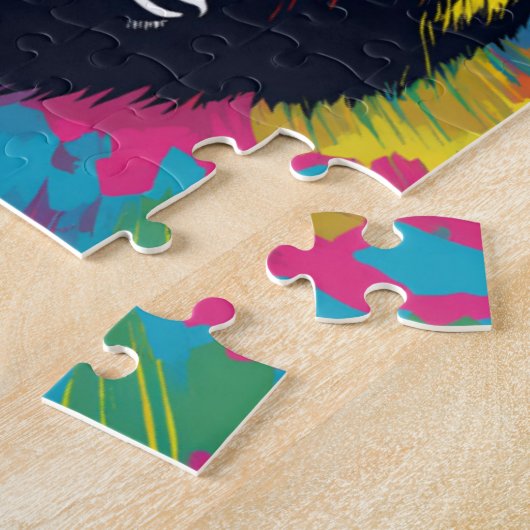 Gorilla Pop Art Cartoon Tekening Legpuzzel (Zijkant)