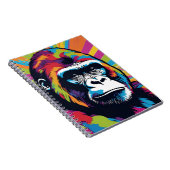 Gorilla Pop Art Cartoon Tekening Notitieboek (Rechterzijde)