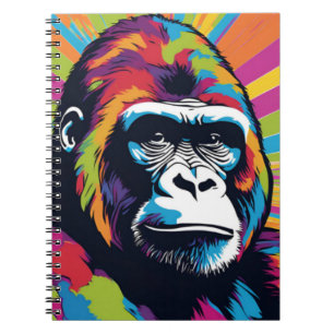 Gorilla Pop Art Cartoon Tekening Notitieboek