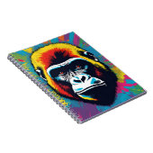 Gorilla Pop Art Cartoon Tekening Notitieboek (Rechterzijde)