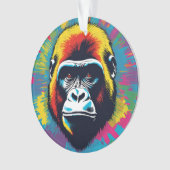 Gorilla Pop Art Cartoon Tekening Ornament (voorkant)