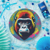 Gorilla Pop Art Cartoon Tekening Papieren Bordje (Feest)