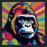 Gorilla Pop Art Cartoon Tekening Perfect Poster<br><div class="desc">Digital Computer Animal Art - College Pop Art - Wild Animal Computer Afbeeldingen</div>