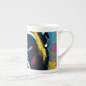 Gorilla Pop Art Cartoon Tekening Porselein Kop (Rechts)