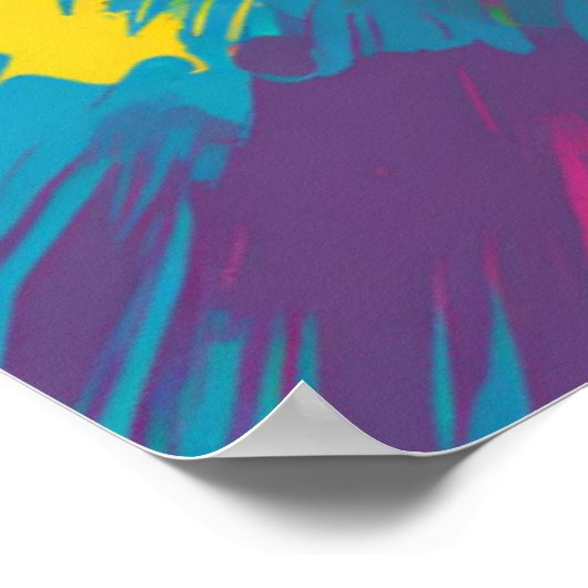 Gorilla Pop Art Cartoon Tekening Poster (Hoek)