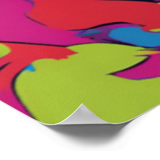 Gorilla Pop Art Cartoon Tekening Poster (Hoek)