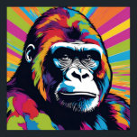 Gorilla Pop Art Cartoon Tekening Poster<br><div class="desc">Digital Computer Animal Art - College Pop Art - Wild Animal Computer Afbeeldingen</div>