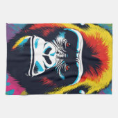 Gorilla Pop Art Cartoon Tekening Theedoek (Horizontaal)