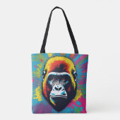 Gorilla Pop Art Cartoon Tekening Tote Bag (Achterkant)