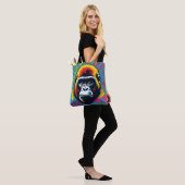Gorilla Pop Art Cartoon Tekening Tote Bag (Op model)