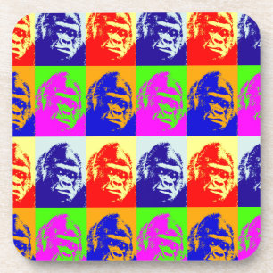 Gorilla Pop Art Drankjes Onderzetter