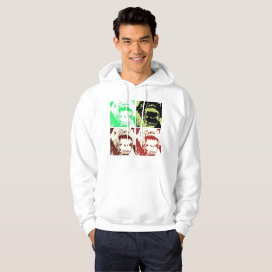 Gorilla Pop Art Hoodie (Voorkant volledig)