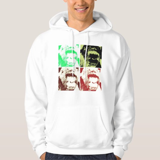 Gorilla Pop Art Hoodie (Voorkant)