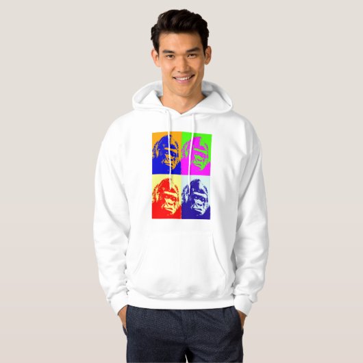 Gorilla Pop Art Hoodie (Voorkant volledig)