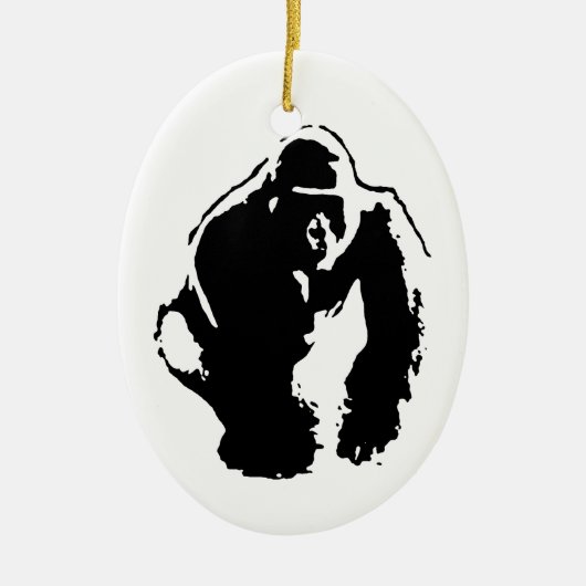 Gorilla Pop Art Keramisch Ornament (Voorkant)
