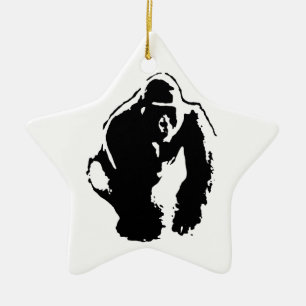 Gorilla Pop Art Keramisch Ornament