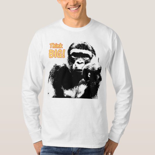 Gorilla Pop Art Motivatie prijsopgave Moderne Sjab T-shirt (Voorkant)