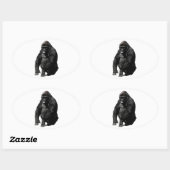 Gorilla Pop Art Ovale Sticker (Vel)