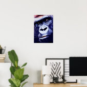 Gorilla Pop Art Poster Print (Thuiskantoor)