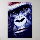 Gorilla Pop Art Poster Print (Voorkant)
