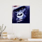 Gorilla Pop Art Poster Print (Keuken)