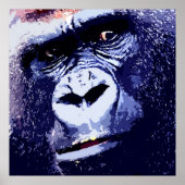 Gorilla Pop Art Poster Print (Voorkant)