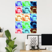 Gorilla Pop Art Poster Print (Thuiskantoor)