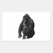 Gorilla Pop Art Rechthoekige Sticker (Voorkant)