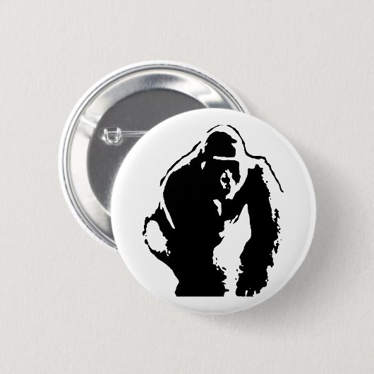 Gorilla Pop Art Ronde Button 5,7 Cm (Voorkant /achterkant)