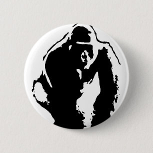 Gorilla Pop Art Ronde Button 5,7 Cm