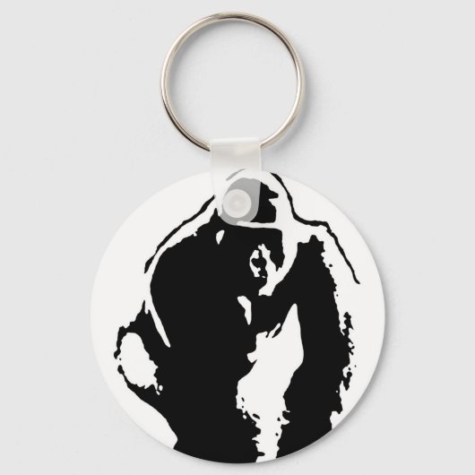 Gorilla Pop Art Sleutelhanger (Voorkant)