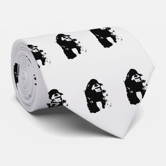 Gorilla Pop Art Stropdas (Opgerold)