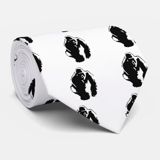 Gorilla Pop Art Stropdas (Opgerold)