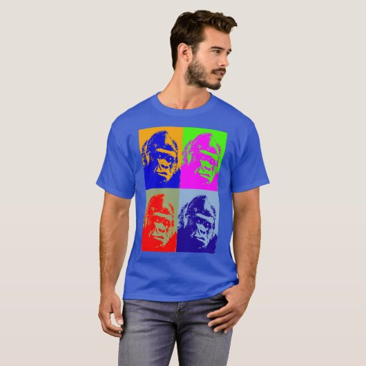 Gorilla Pop Art T-shirt (Voorkant volledig)