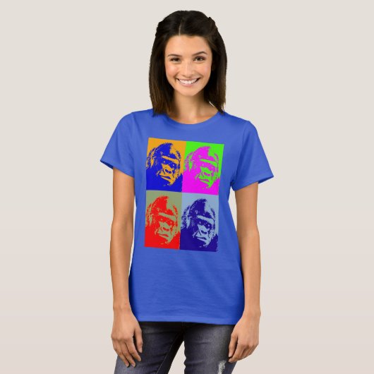Gorilla Pop Art T-shirt (Voorkant volledig)