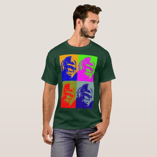 Gorilla Pop Art T-shirt (Voorkant volledig)