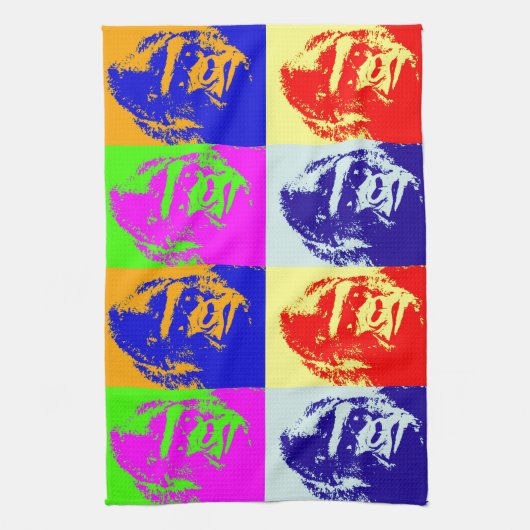 Gorilla Pop Art Theedoek (Verticaal)