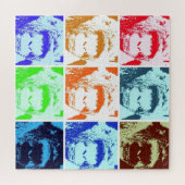 Gorilla Pop Art - Wilde Dieren Kunstwerken Legpuzzel (Horizontaal)