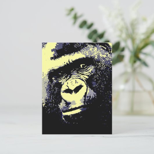 Gorilla Portrait Briefkaart (Staand voorkant)