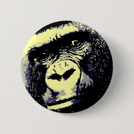 Gorilla Portrait Ronde Button 5,7 Cm (Voorkant)