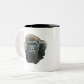 Gorilla Portrait Tweekleurige Koffiemok (Voorkant links)