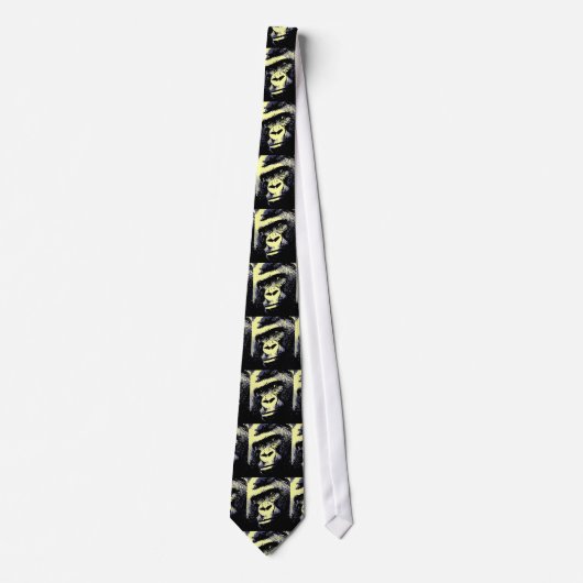 Gorilla Portret Neckwear Stropdas (Voorkant)