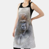 Gorilla Portret Waterverf Wildlife Fotografie Schort (Insitu)