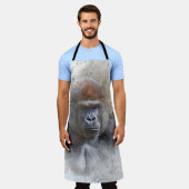 Gorilla Portret Waterverf Wildlife Fotografie Schort (Gedragen)